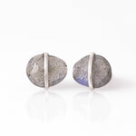 Large Bezel Wrapped Freeform Stud Earrings Labradorite Earrings E3212LABcopy