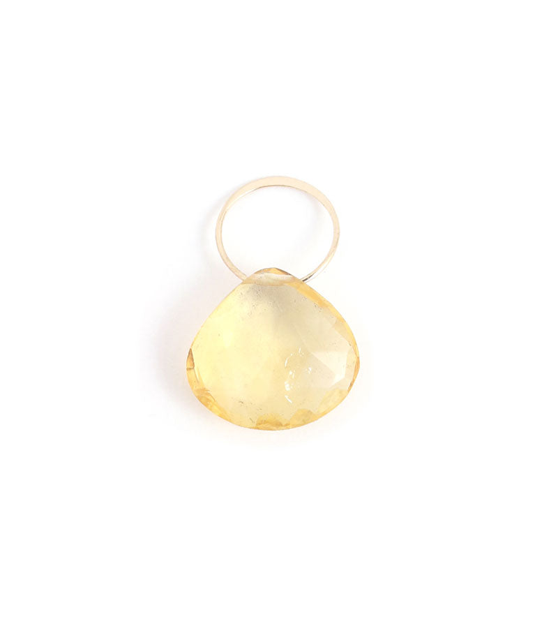 Citrine charm Gold Charm EC13G