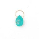 Turquoise charm Gold Charm EC14G