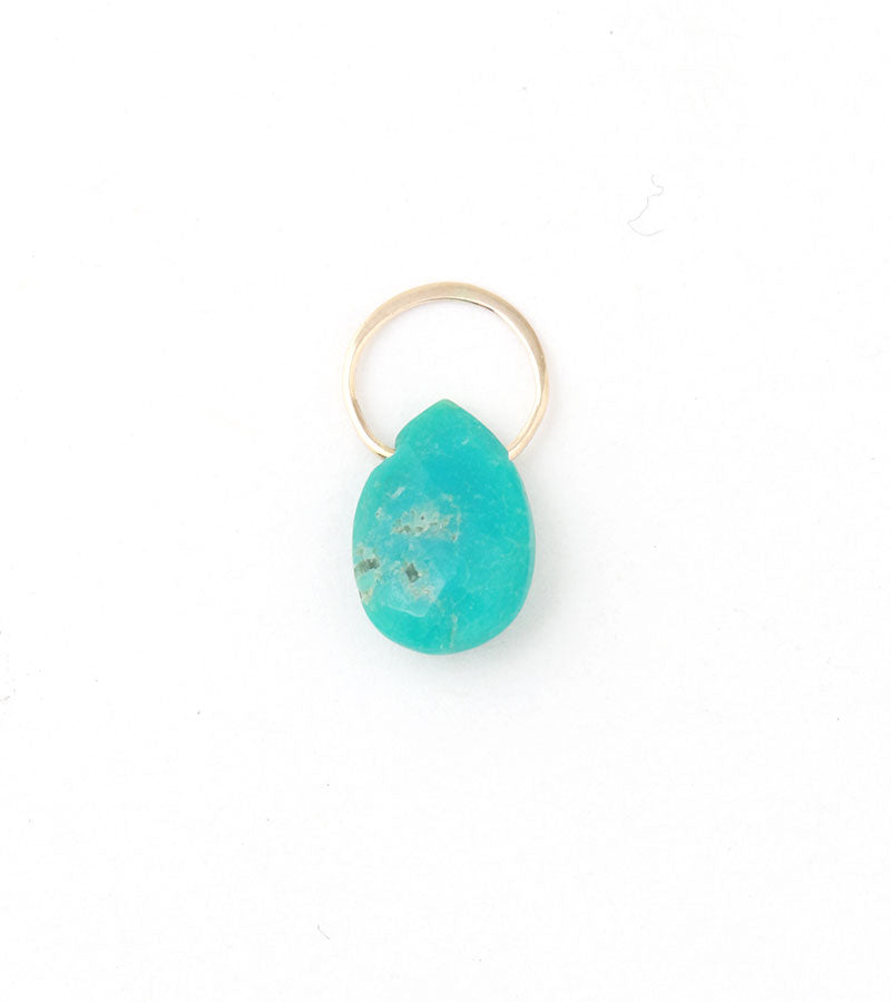 Turquoise charm Gold Charm EC14G
