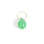 Chrysoprase charm Gold Charm EC15G