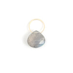 Labradorite charm Gold Charm EC16G