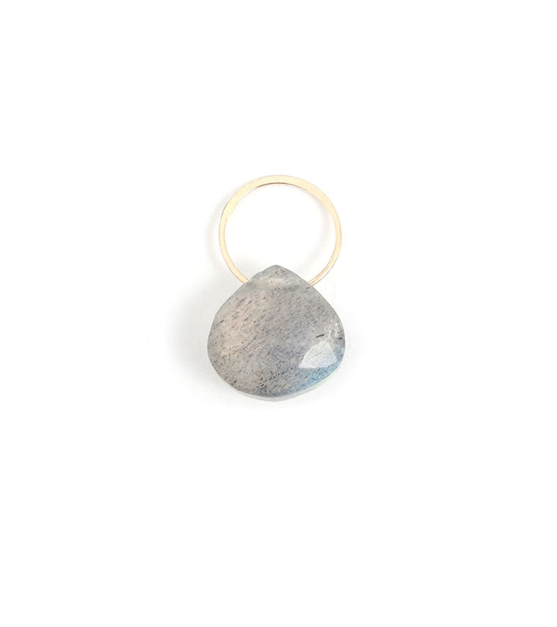 Labradorite charm Gold Charm EC16G