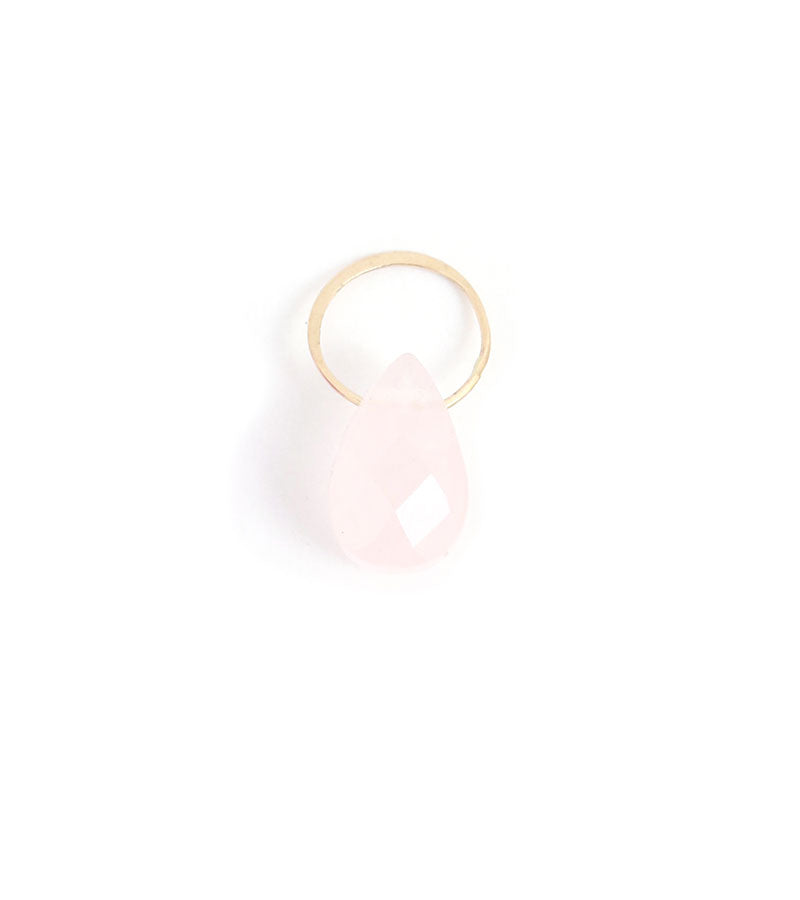 Rose Quartz charm Gold Charm EC17G