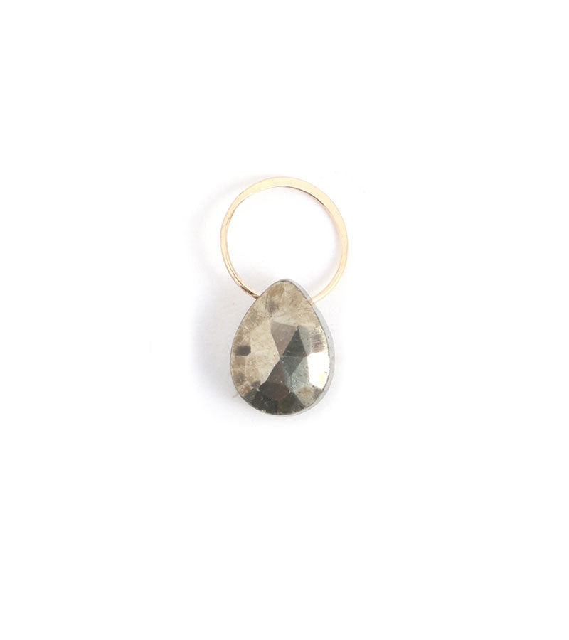 Pyrite charm Gold Charm EC18G
