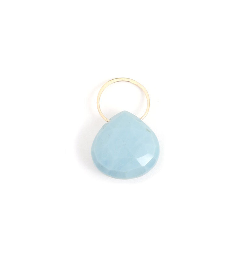 Blue Opal charm Gold Charm EC19G