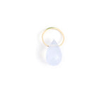 Blue Chalcedony charm Gold Charm EC20G
