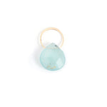 Aquamarine charm Gold Charm EC6G