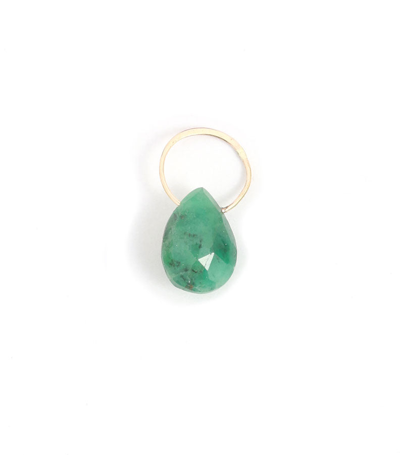 Emerald charm Gold Charm EC8G
