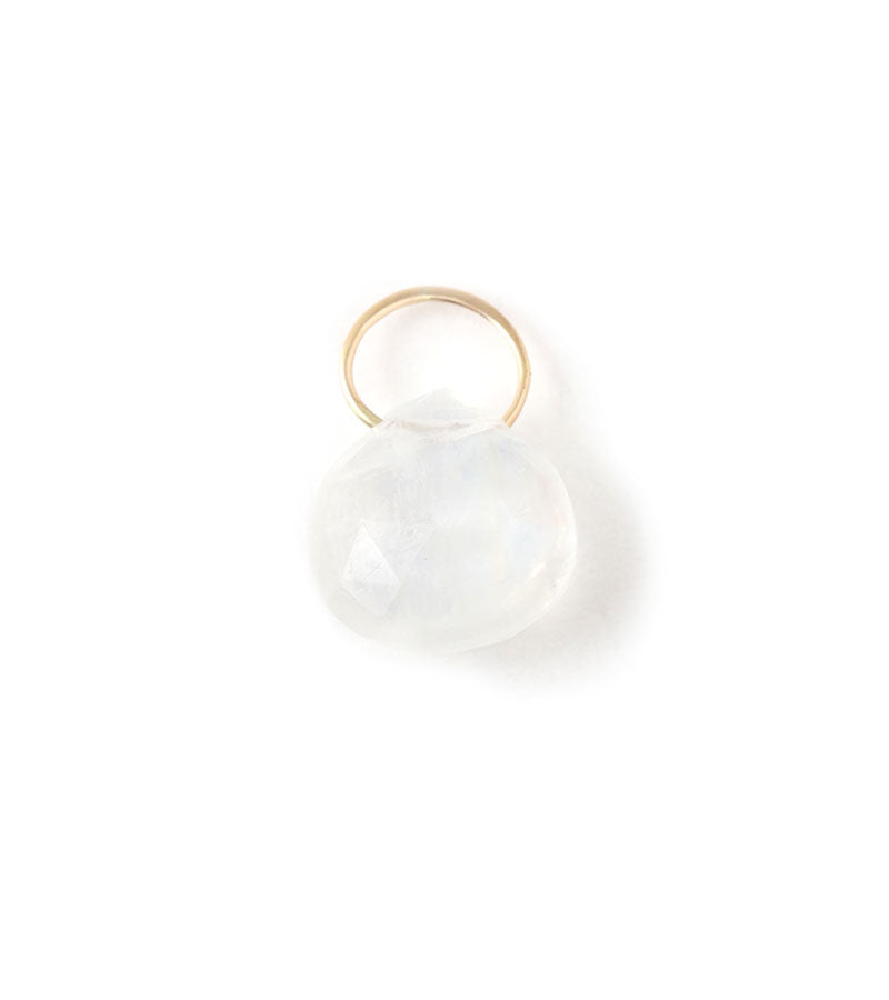 Rainbow Moonstone charm Gold Charm EC9G