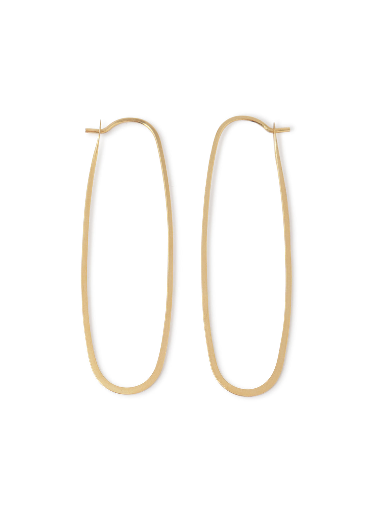 Elliptical Hoop Earrings Gold Earrings EHG-3