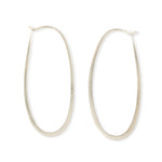 Elliptical Hoop Earrings Silver Earrings EHS-2