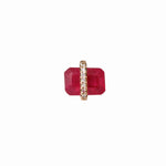 Diamond Wrapped Baguette Stud (half pair) Ruby Earrings IMG_2318
