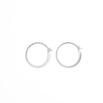 7/8 Inch Round Hoop Earrings silver Earrings LHS