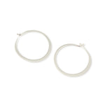 3/4 Inch Round Hoop Earrings Silver Earrings MHS-1