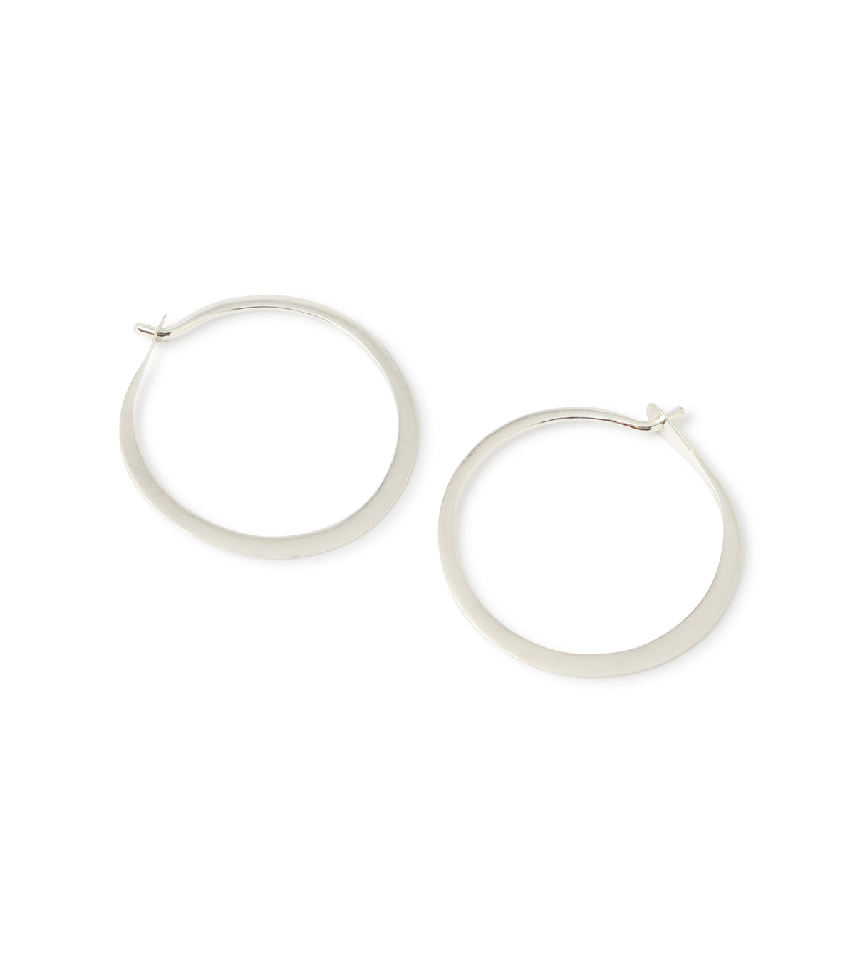 3/4 Inch Round Hoop Earrings Silver Earrings MHS-1