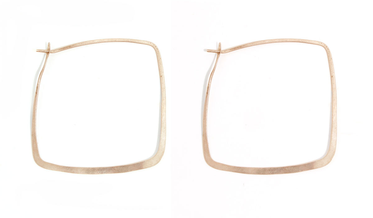 1.25 Inch Square Hoop Earrings Earrings MSQH