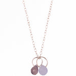 Blue Chalcedony and Iolite Necklace Sterling Silver Necklaces N1831BCcopysilver