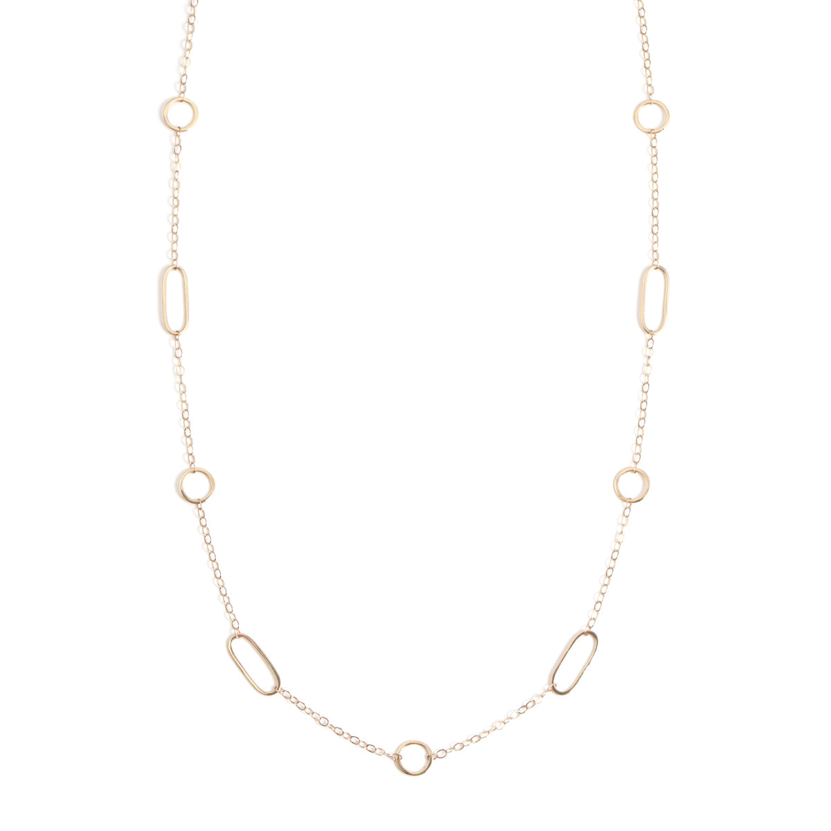 Multi shape full chain necklace Necklaces N2113