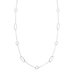Multi shape full chain necklace Silver Necklaces N2113s_80aeb168-5a34-417c-8e67-ebf4390b8cf4