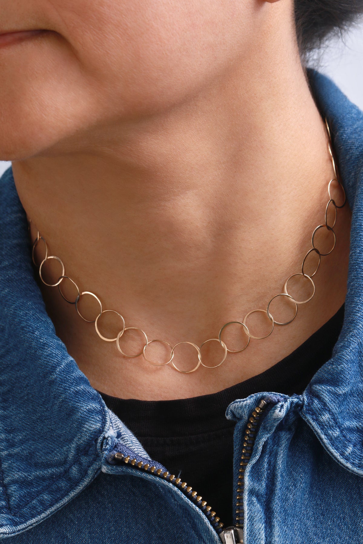 Round Link Chain Necklace Necklaces N300G-3