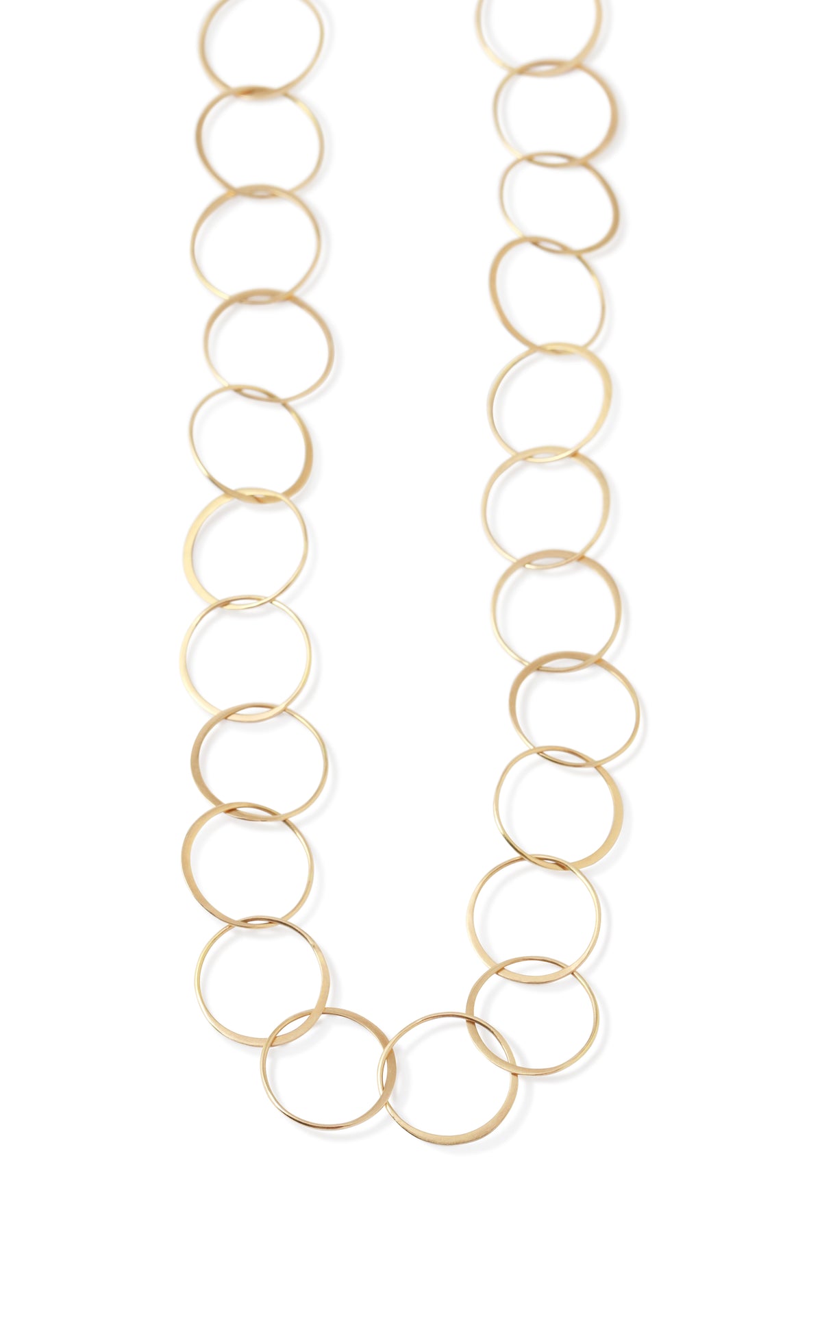Round Link Chain Necklace gold Necklaces N300G
