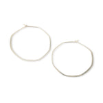 1.5 Inch Octagon Hoop Earrings Silver Earrings OCTH-3