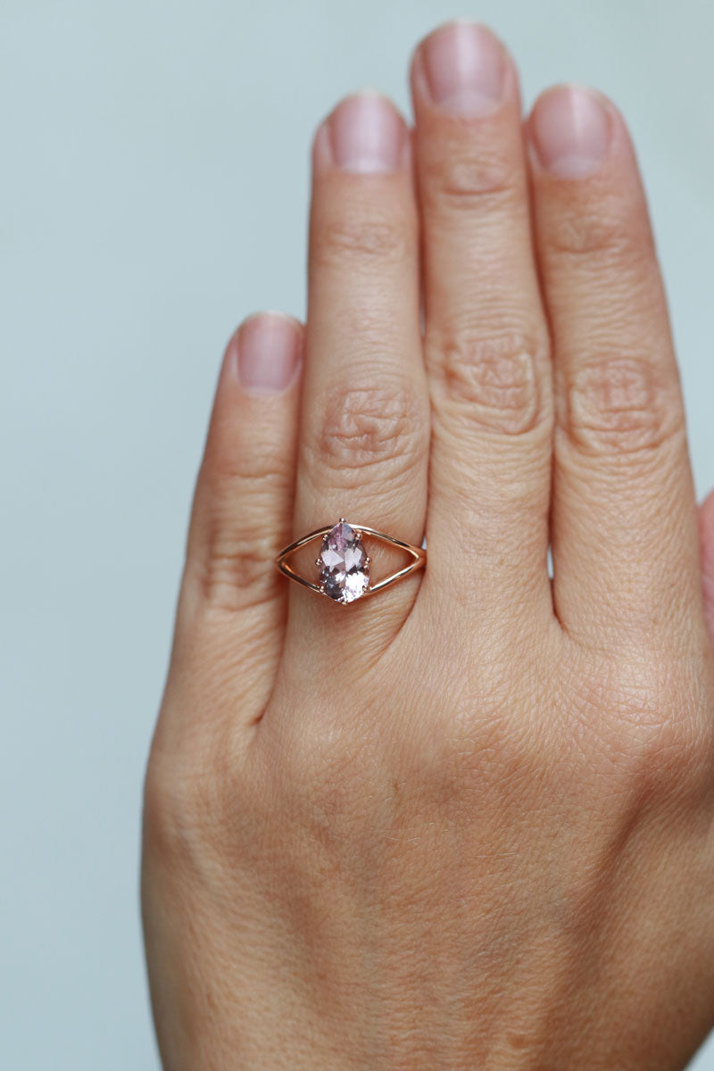 Pink Morganite Eye ring Rings OFK4413-onmod