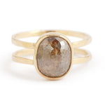 Double Band Brown Diamond Ring BFCM Stock Ring OFK4441