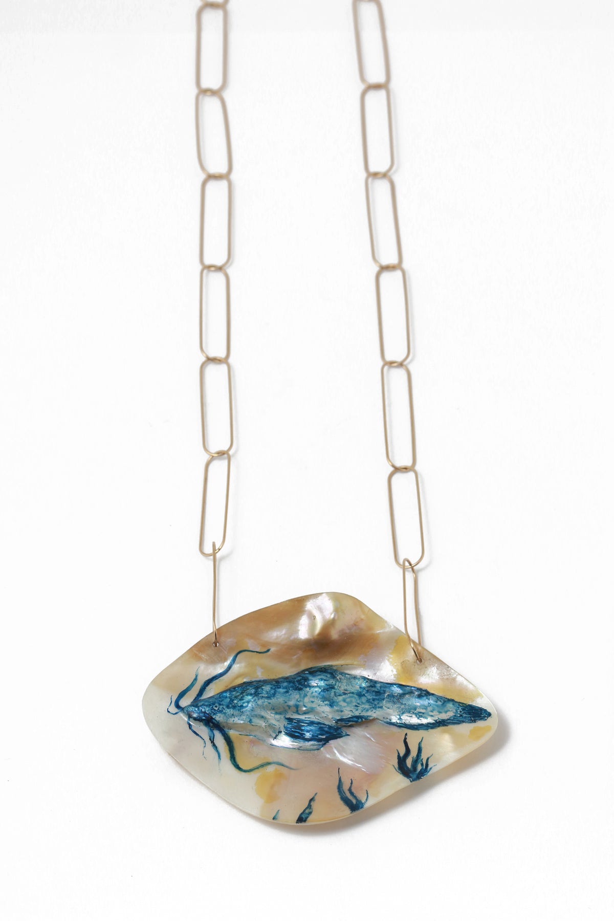MJM x Alyssa Goodman Hand-painted Pearl Koi Necklace Necklace OFK4480option2