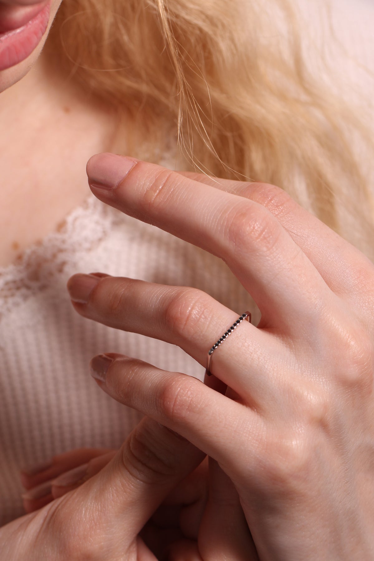 Black Diamond Square Ring RING R1288WGBLK_OM