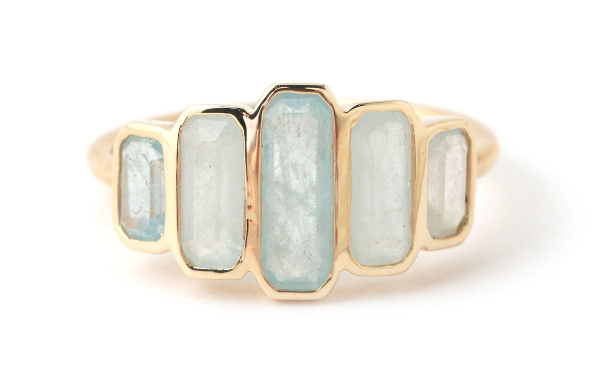 Cityscape Aquamarine Ladder Ring BFCM Stock Ring R1300AQ-ecom