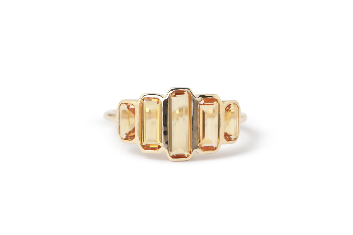 Cityscape Citrine Ladder Ring RING R1300GCIT