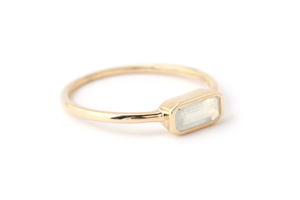 Cityscape Single Aquamarine Ring BFCM Stock Ring R1302AQ-2