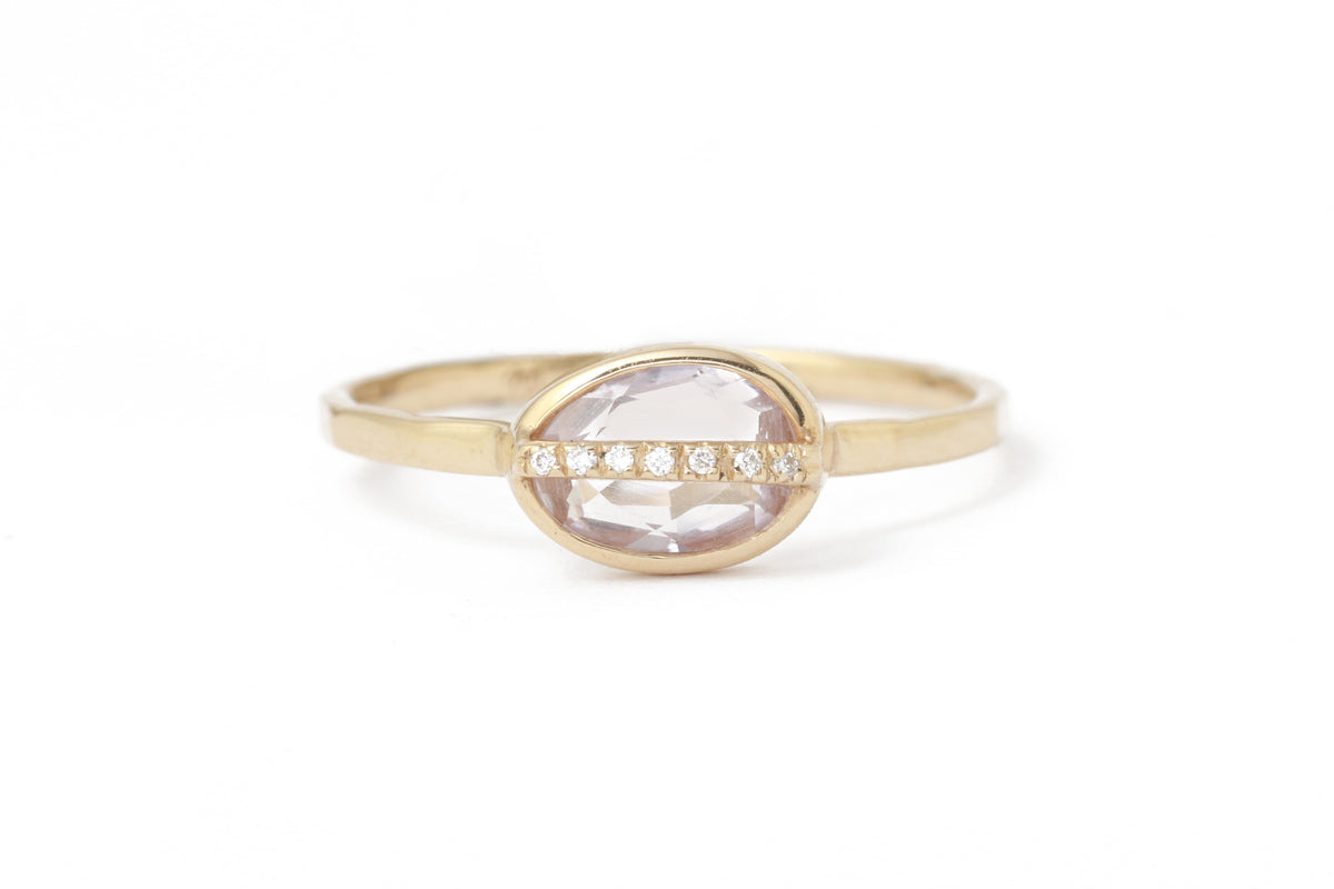 Large Micropave Bezel Wrapped Amethyst Ring BFCM Stock Ring R1315GAME