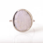 Extra large freeform Rainbow Moonstone cocktail ring BFCM Stock Ring R1324RMS
