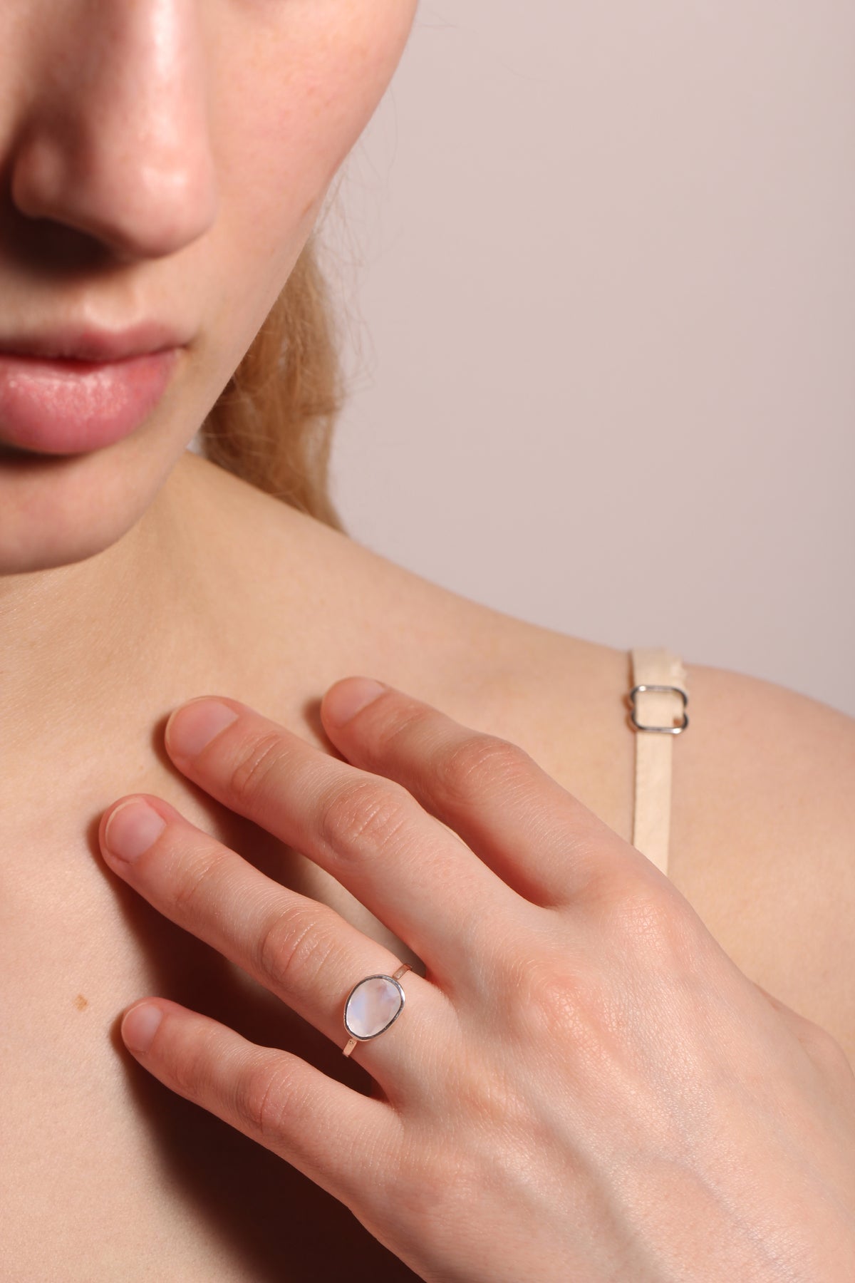 Freeform East-West Rainbow Moonstone Ring Rings R1325RMS-OM_copy