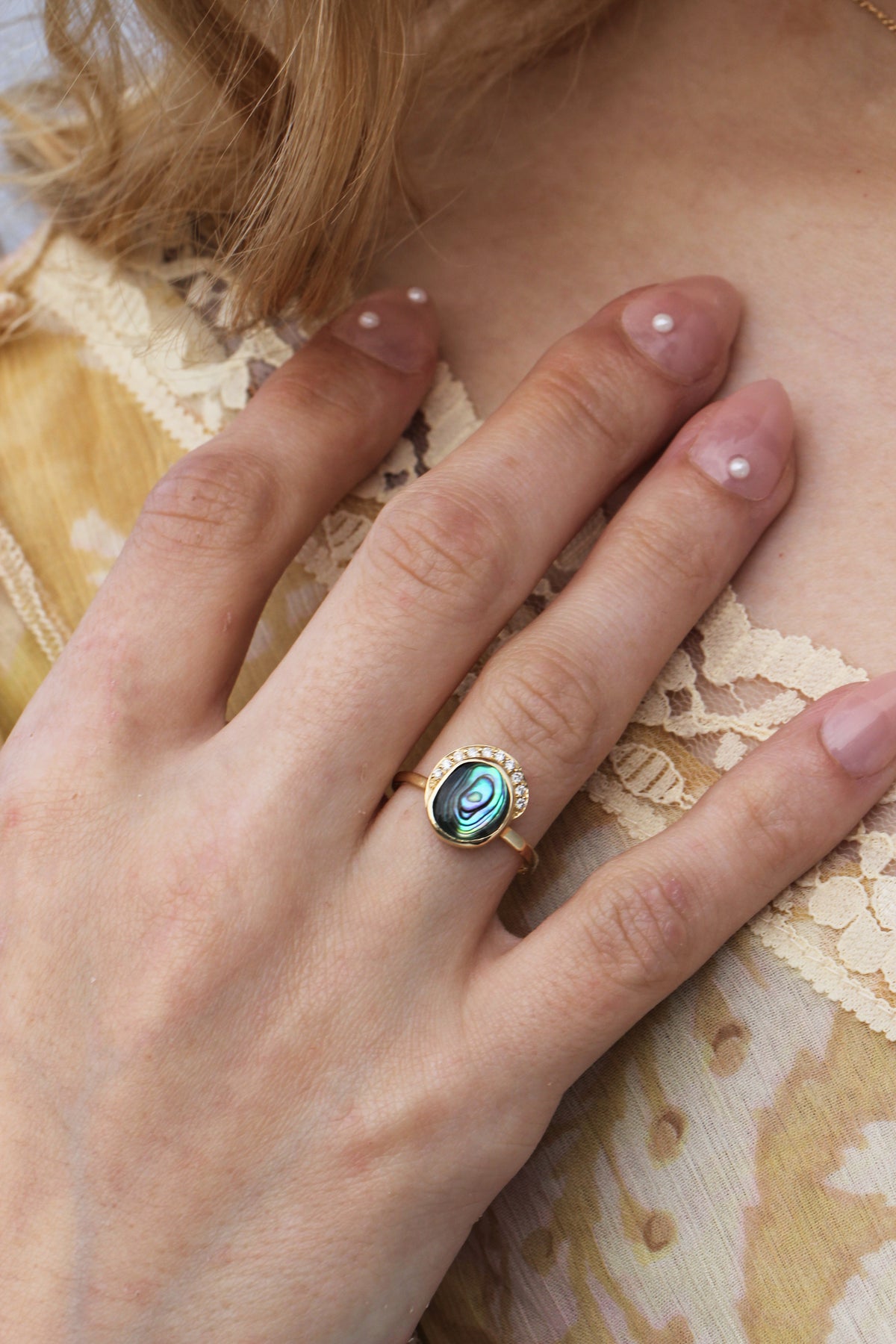 Freeform Black Abalone Diamond Crescent Moon Ring BFCM Stock Ring R1327GABL_OM_copy