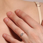 Aquamarine Micropave Diamond Cityscape Stacking Ring Stock Ring R1332GAQ-OMcopy