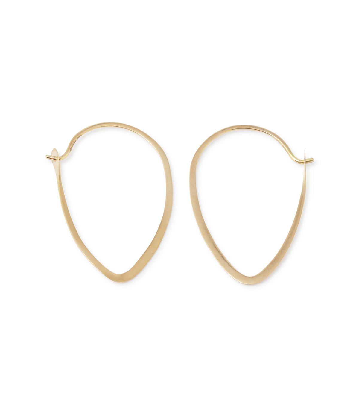 1.25 Inch Leaf Hoop Earrings Earrings SLG