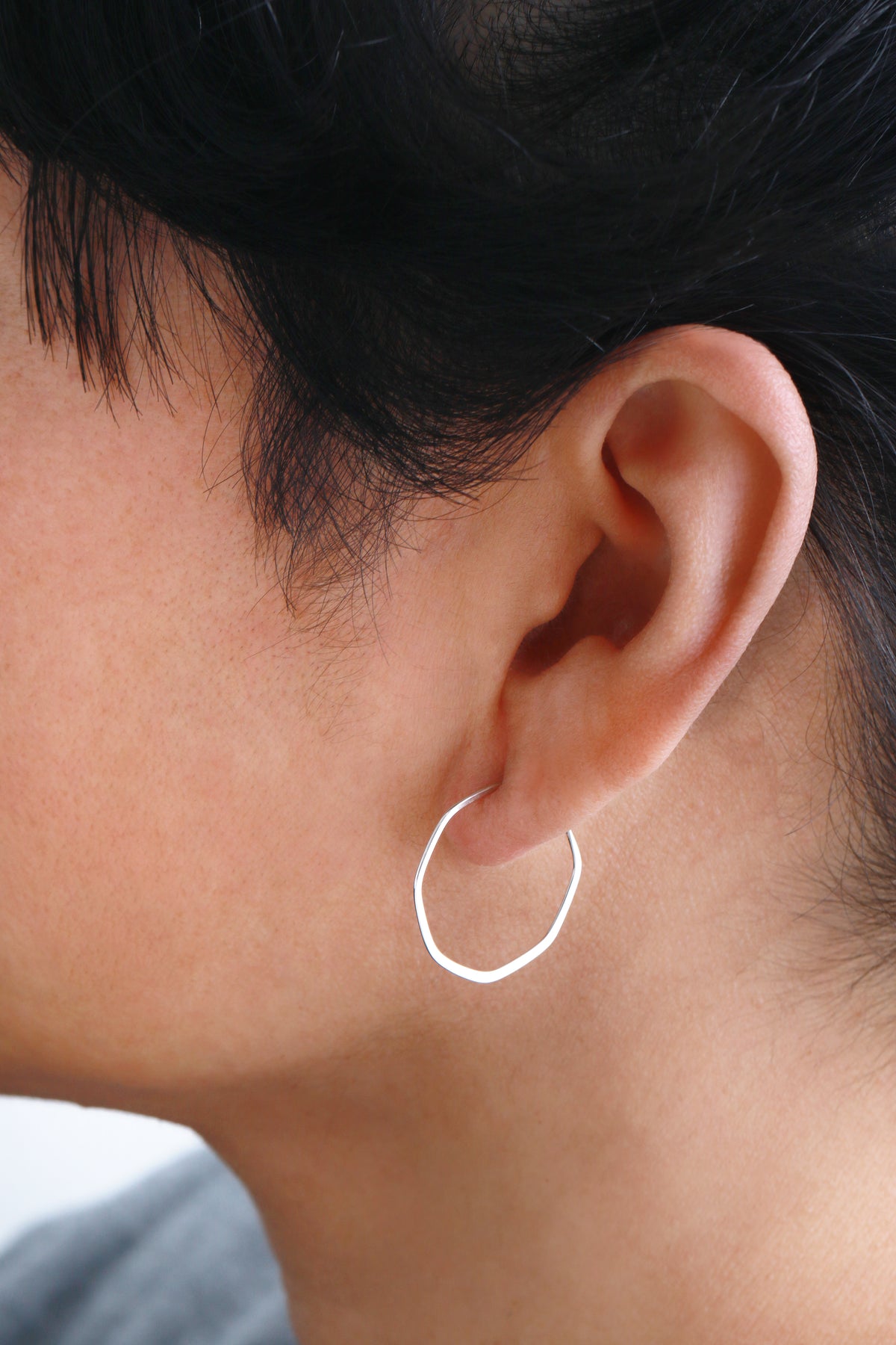 1 Inch Octagon Hoop Earrings Earrings SOCTHS