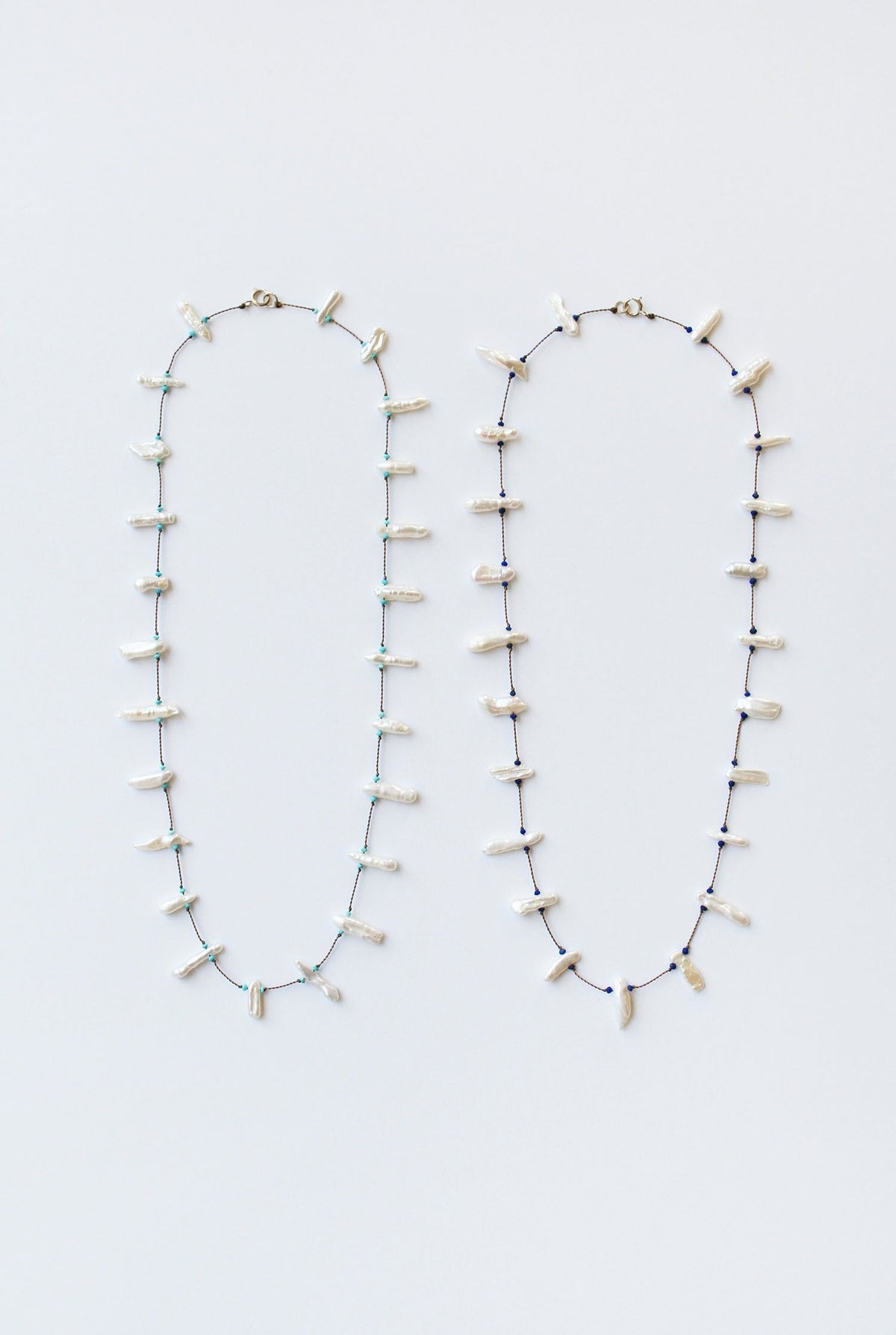 Isla Pearl Necklace by See Real Flowers Lapis NECKLACE SRFISLAN-2
