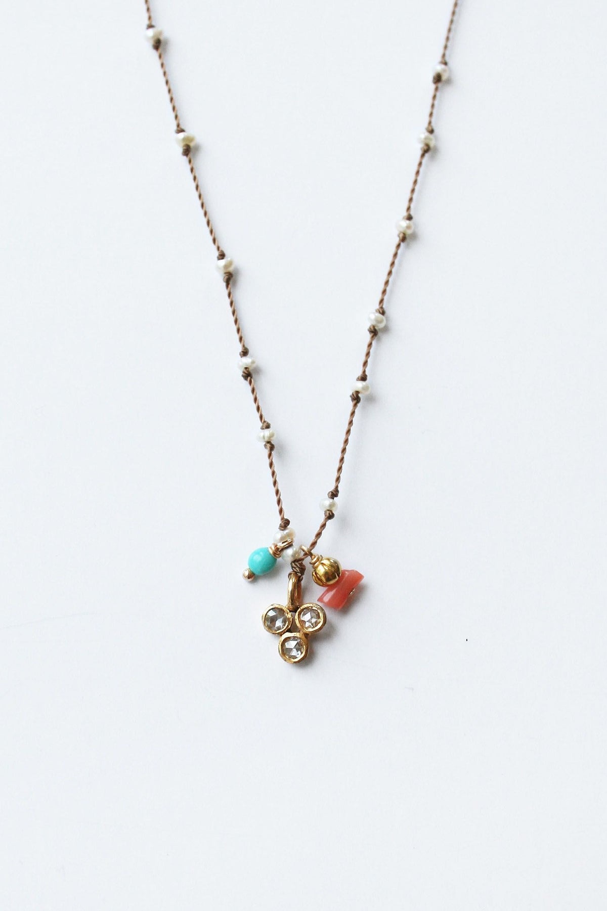 Past Present Future Necklace by See Real Flowers NECKLACE SRFPPFN-DIAM-1
