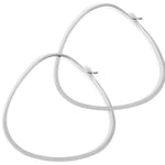 1.5 Inch Triangle Hoop Earrings Silver Earrings THs-updated