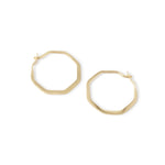 1/2 Inch Octagon Hoop Earrings Gold Earrings XSOCTHG