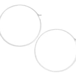 2.25 Inch Round Hoop Earrings silver Earrings XXLHs