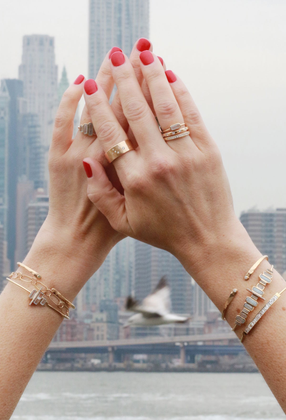 Cityscape Single Aquamarine Ring BFCM Stock Ring cityscape-onmod