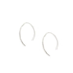 1/2 Inch Wishbone Hoop Earrings Silver Earrings e2239s-2