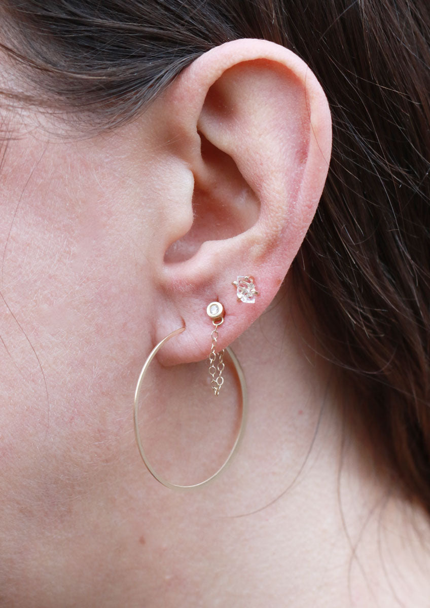 Mini Herkimer Diamond Stud Earrings EARRINGS e2535-onnmnod