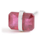 Bezel Wrapped Baguette Stud (half pair) Sterling silver Ruby Earrings e31111Rs_copy_e9f45eb7-a060-46cf-82b6-7bbc9fe1471b
